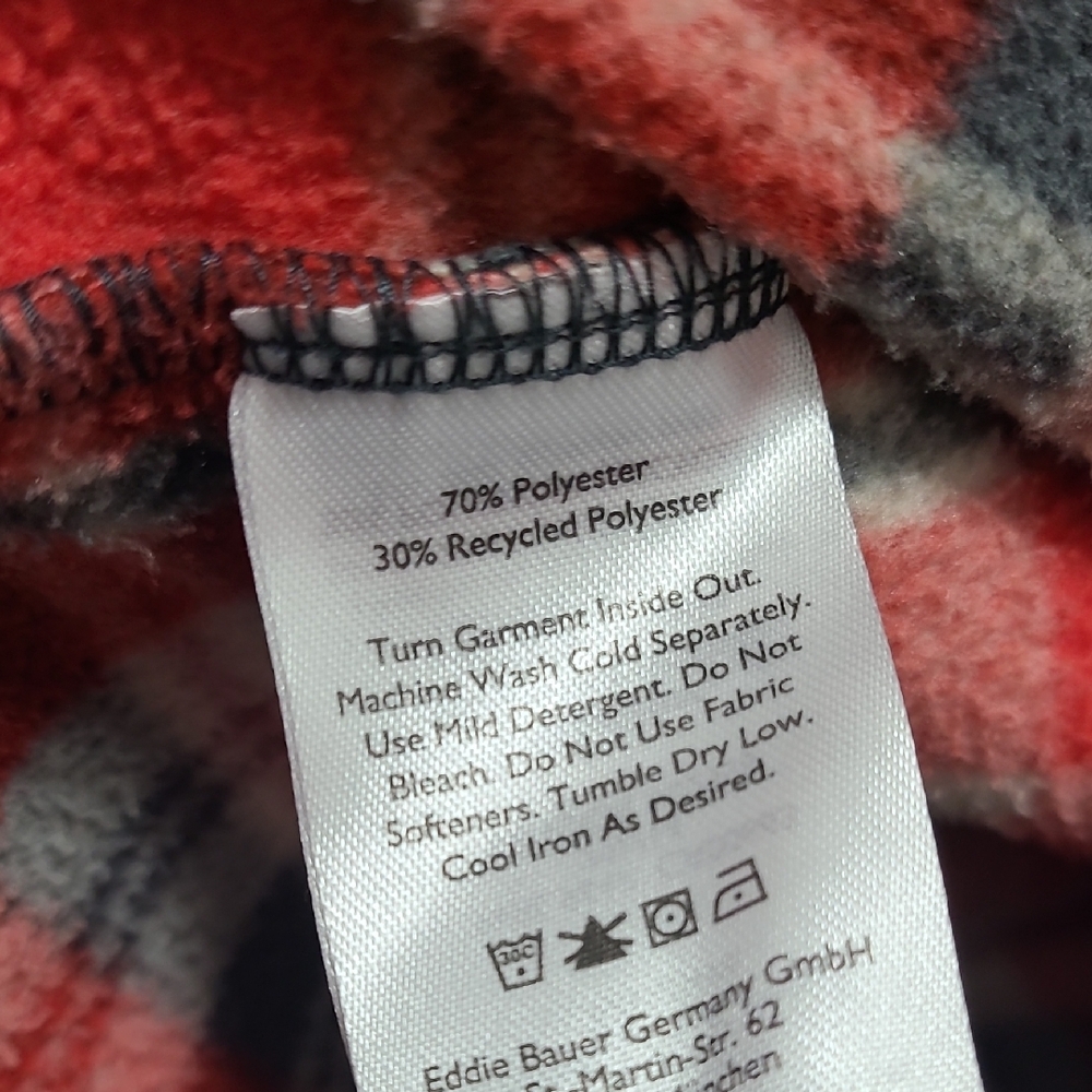Eddie Bauer Red‎ and White Plaid Shirt - Picture 6 of 7